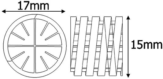 Helix HXF 17 KLL - weiß - 595 m² Oberfläche - Ø:17mm - 100 Liter